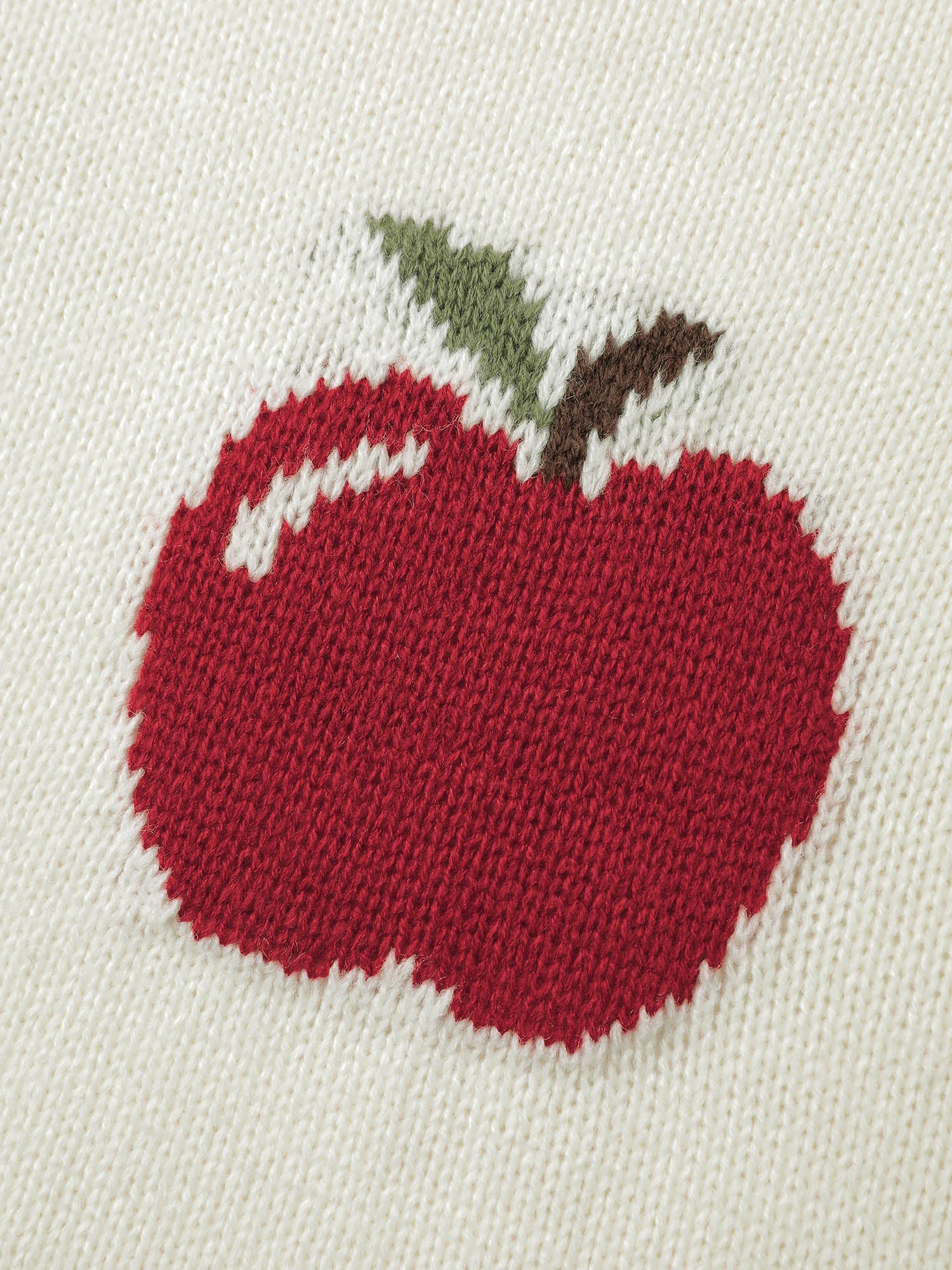 Sweet Apple Print Jacquard Print Pullover - Image 6