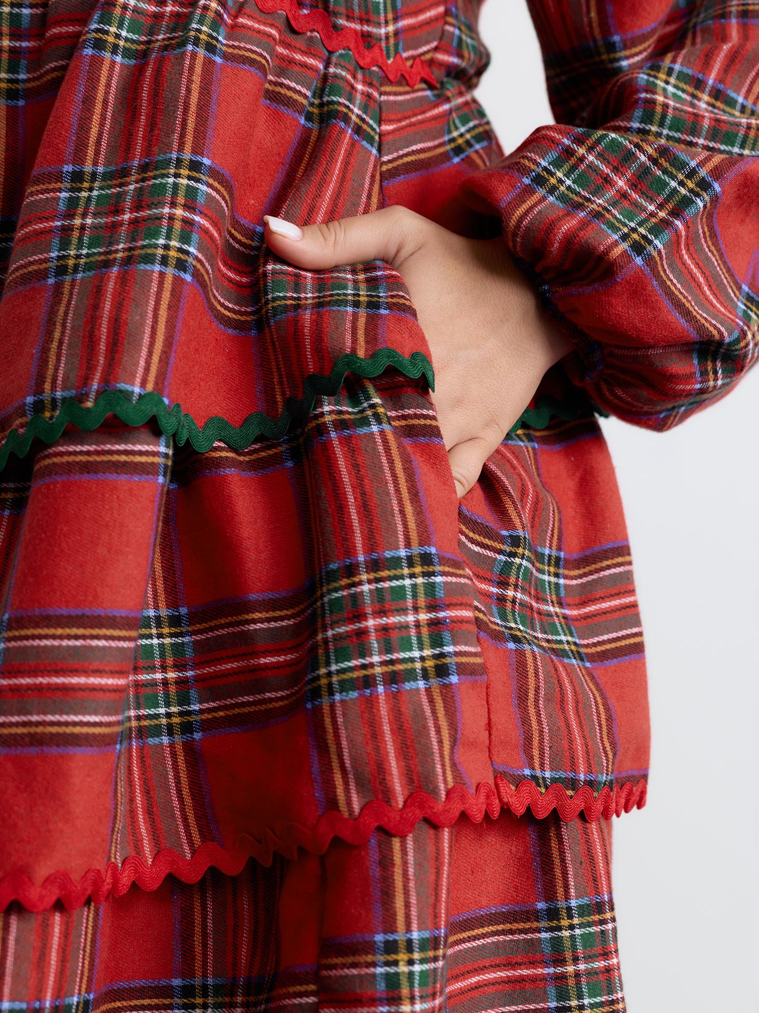 Sweet Holidays Ribbon Tiered Knee Dress - Image 4