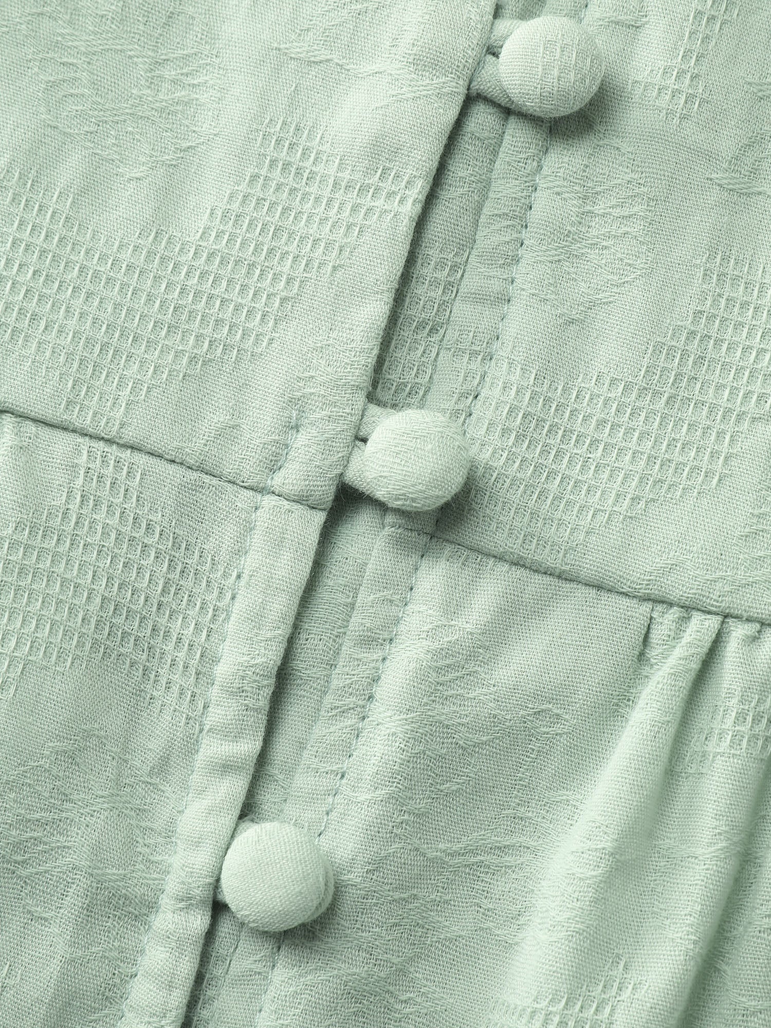 Textured Fit And Flare Plain Blouse - Image 5