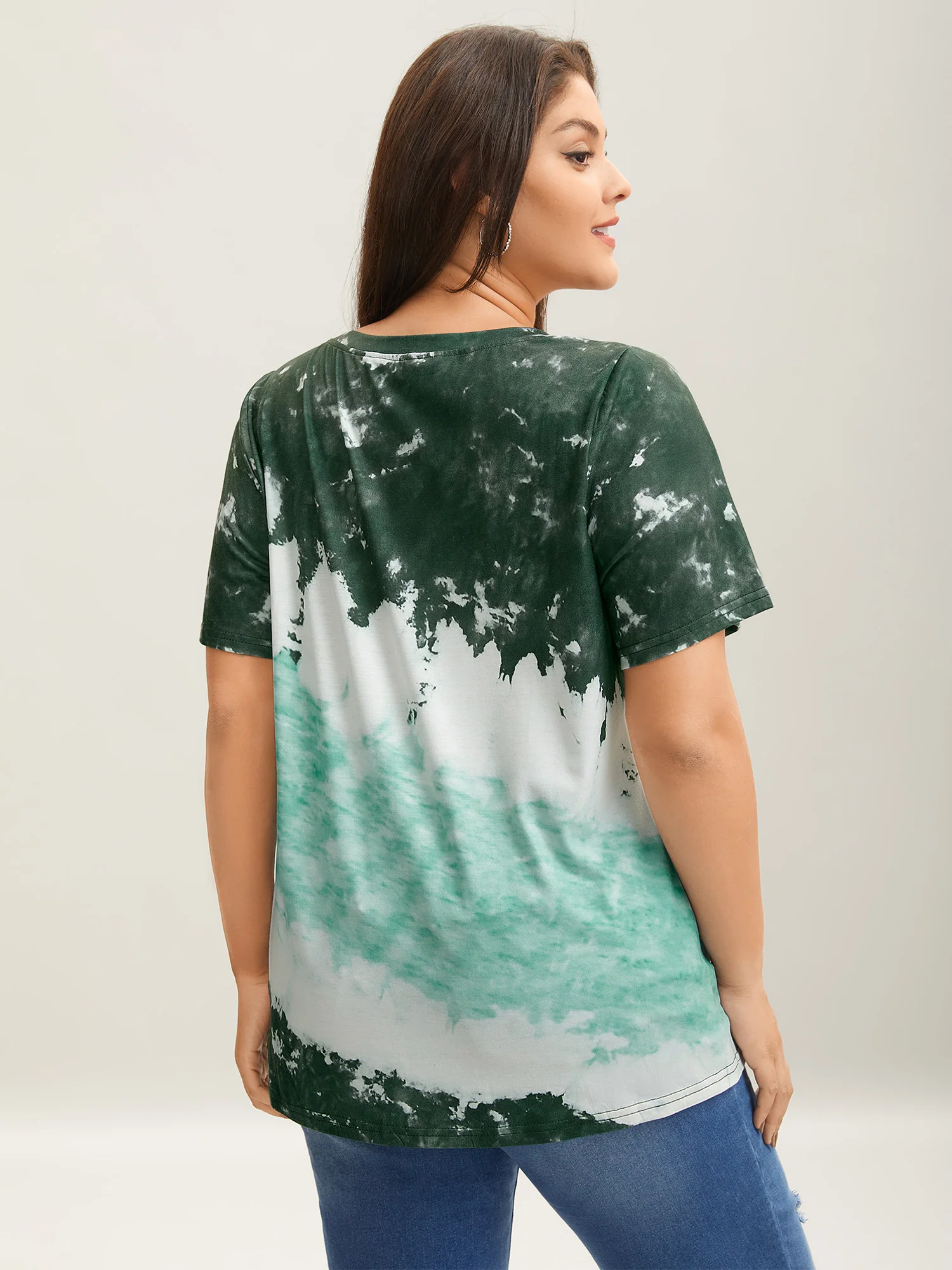Tie Dye Round Neck T-shirt - Image 10