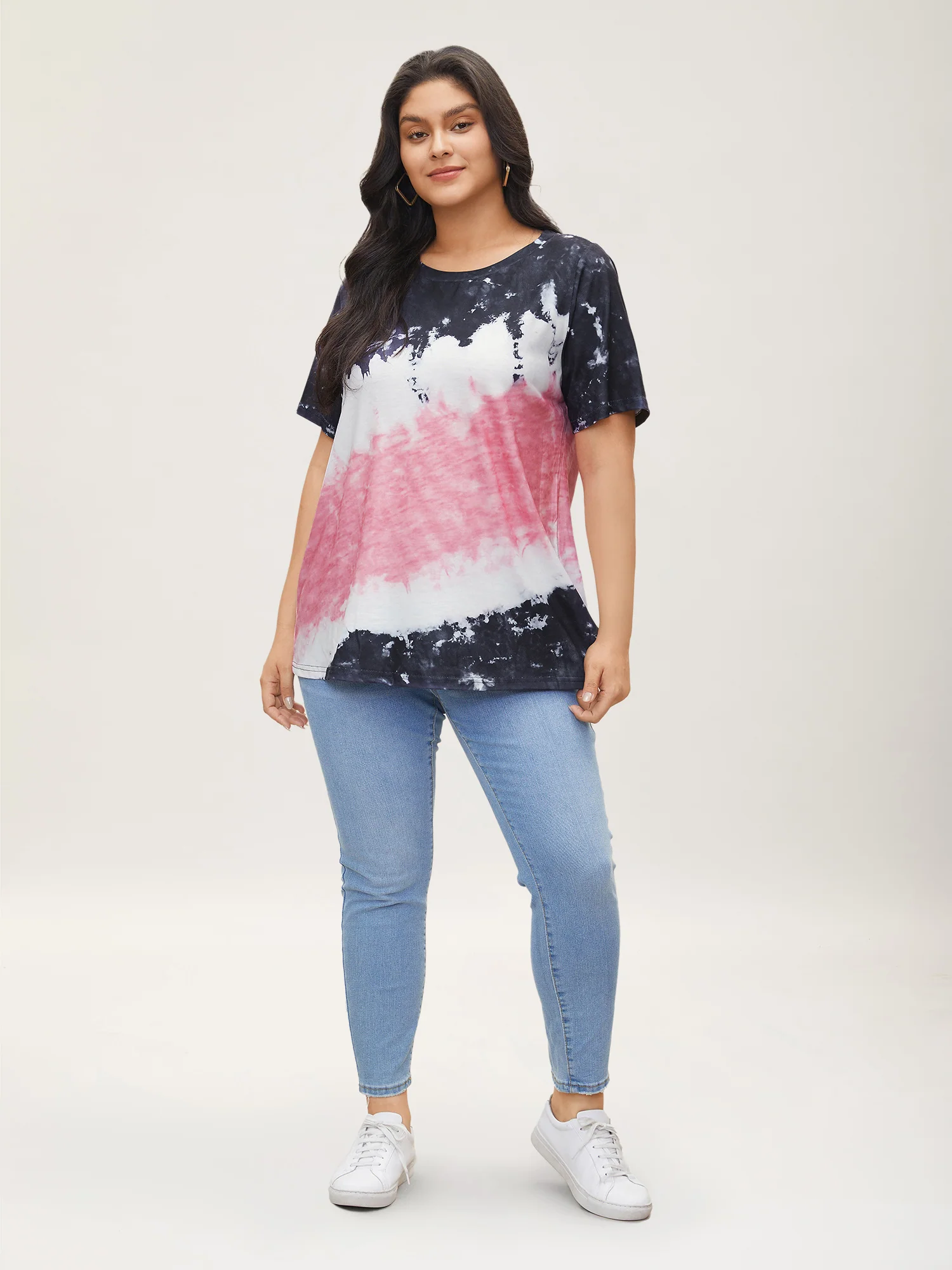 Tie Dye Round Neck T-shirt - Image 3