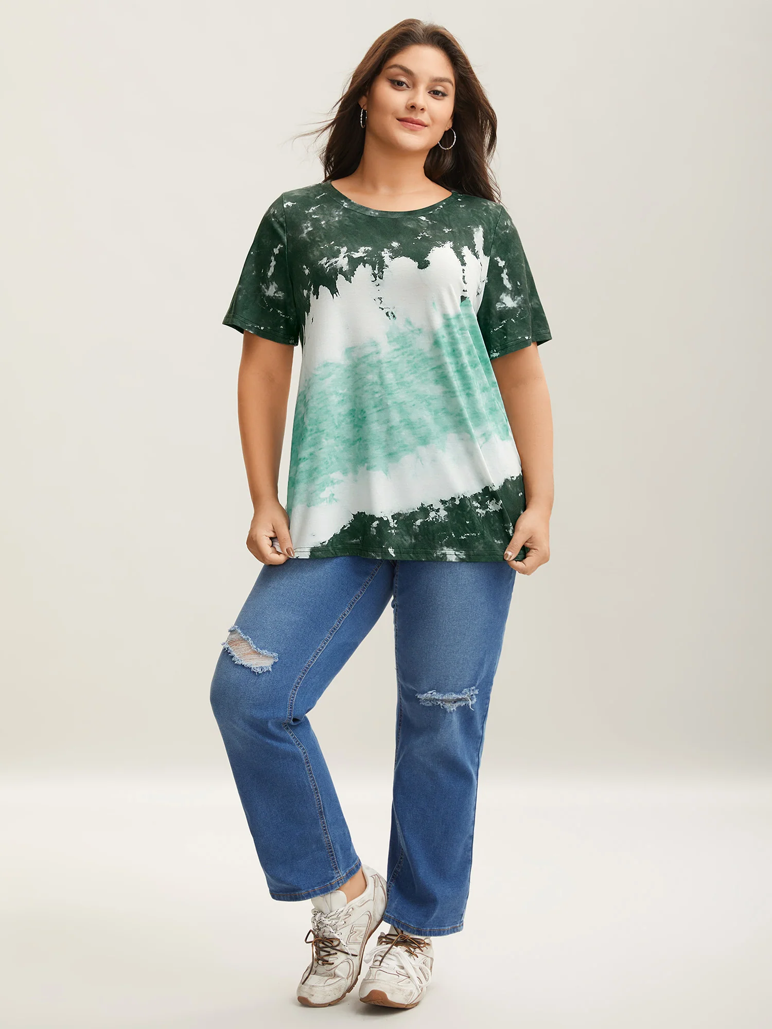 Tie Dye Round Neck T-shirt - Image 9