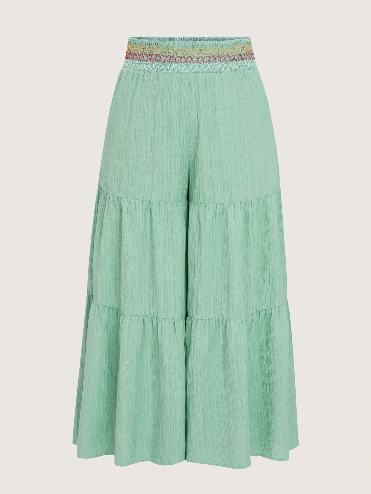 Tiered Shirred Waist Flare Pants - Image 7