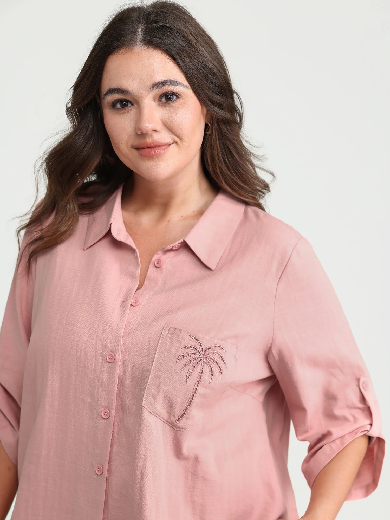 Tropical Embroidered Button-Down Shirt - Image 4