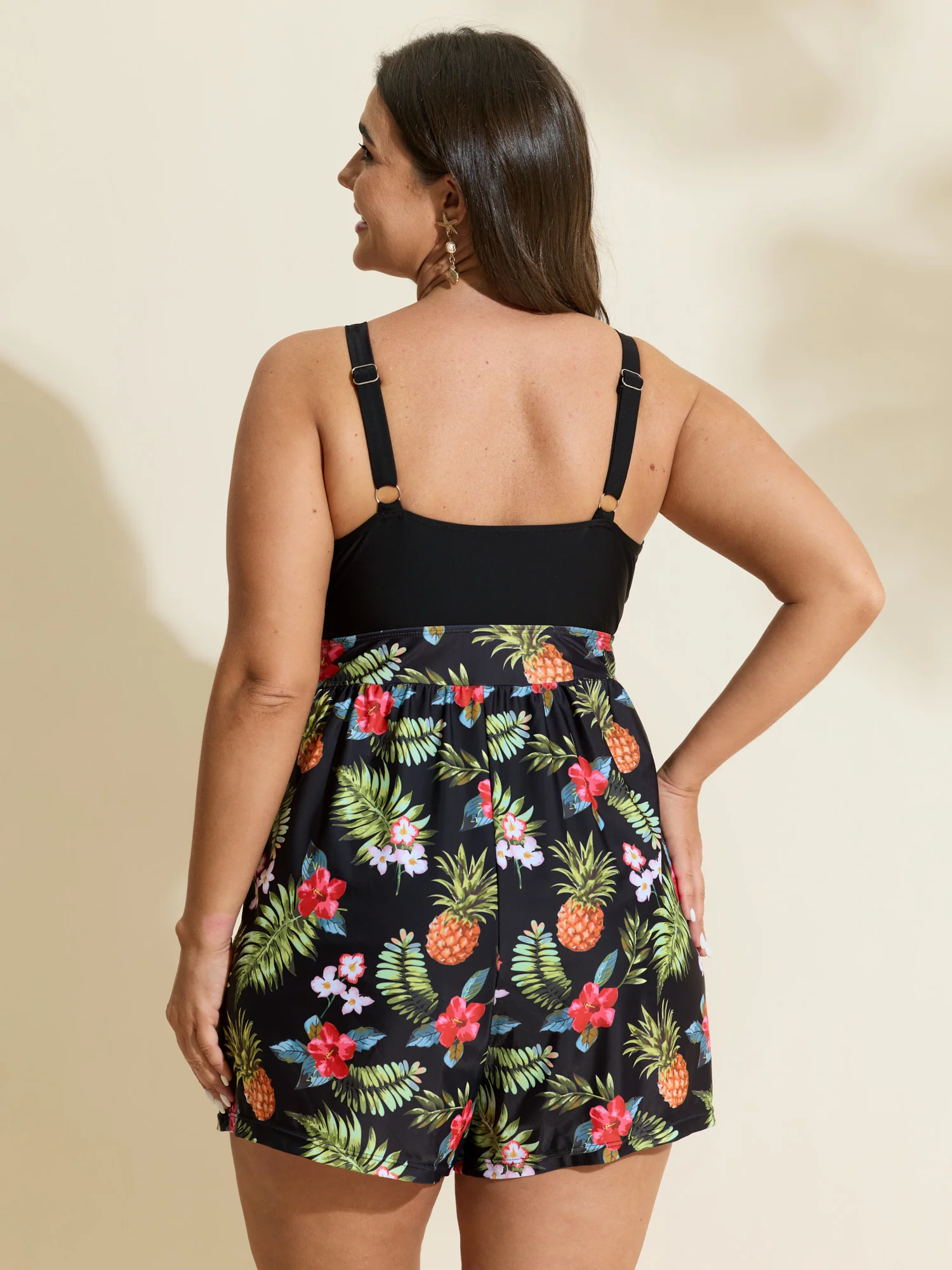 Tropical Floral Pockets One-Piece Swimsuit - Image 8