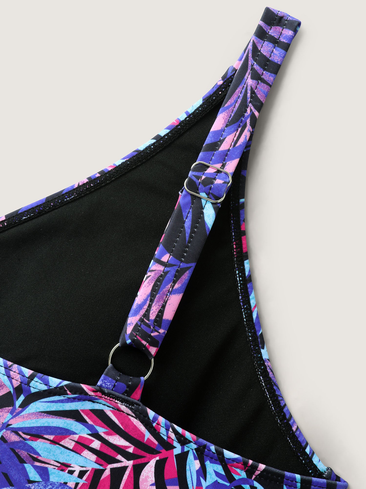 Tropical Print Twist Bikini Top - Image 5