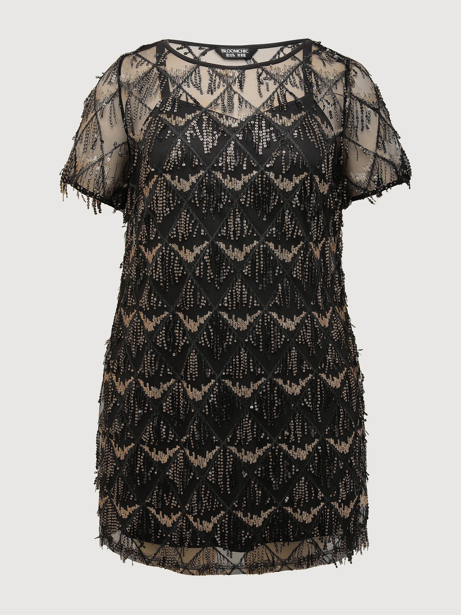 Two-Piece Fringe Sequin Mini Dress - Image 7