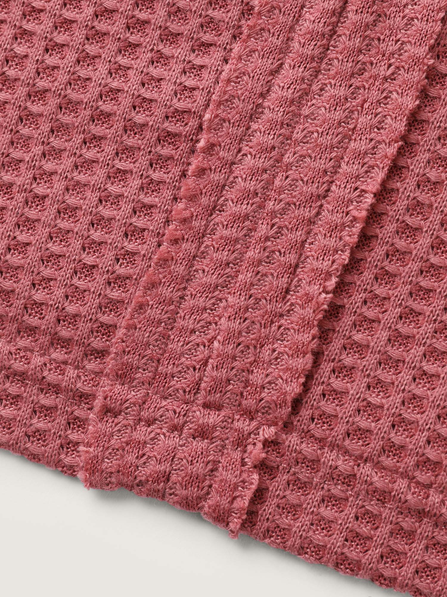 Waffle Seamed Front Solid T-Shirt - Image 6