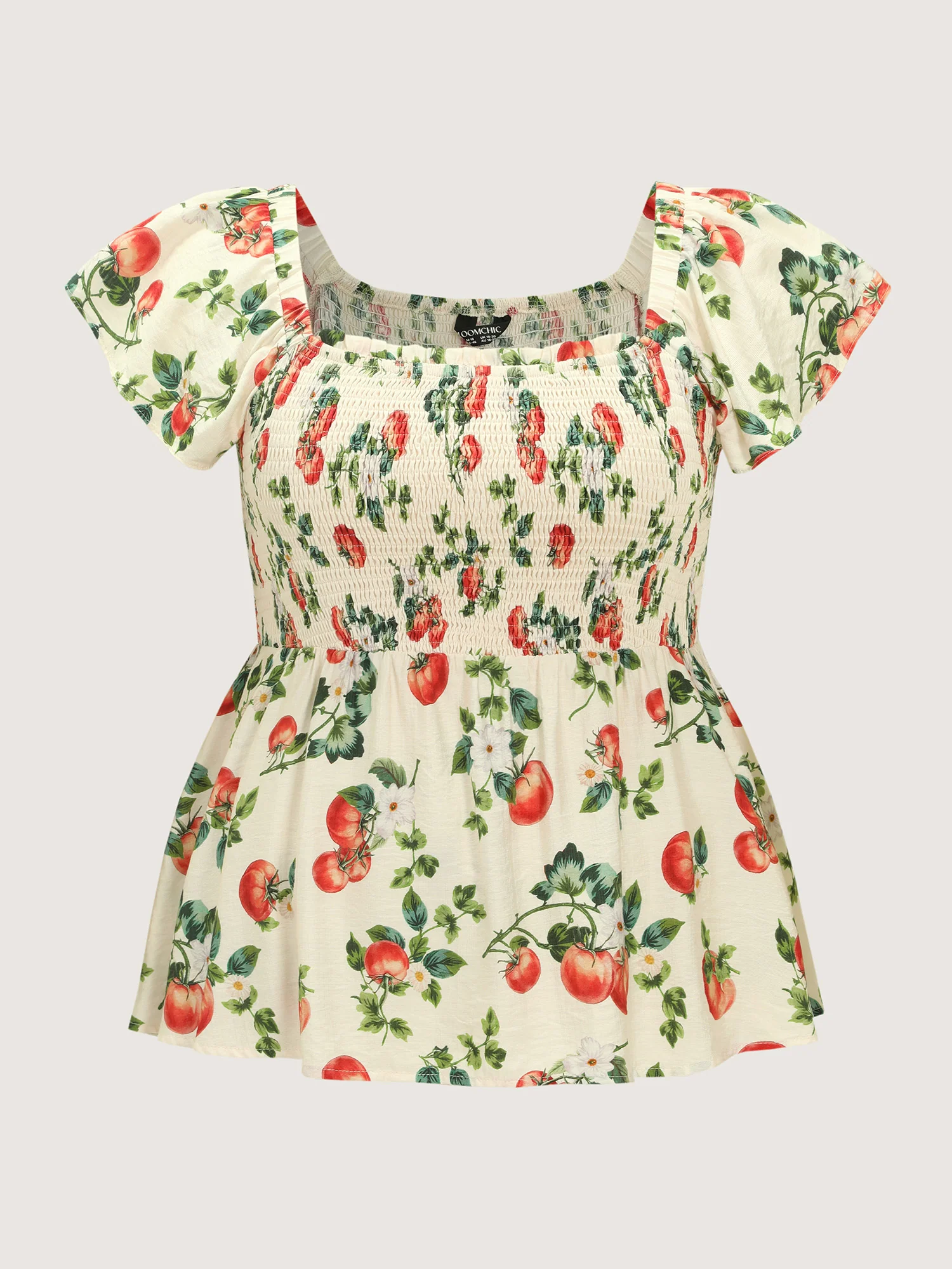 Zesty Fruit Print Fit And Flare Blouse - Image 6